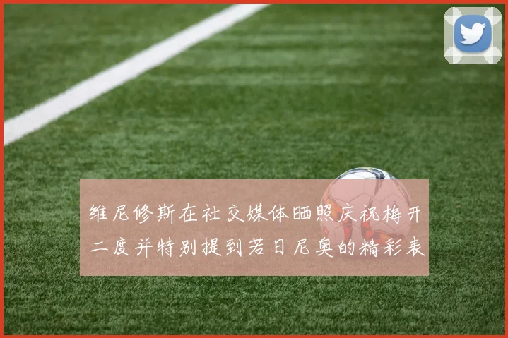 维尼修斯在社交媒体晒照庆祝梅开二度并特别提到若日尼奥的精彩表现